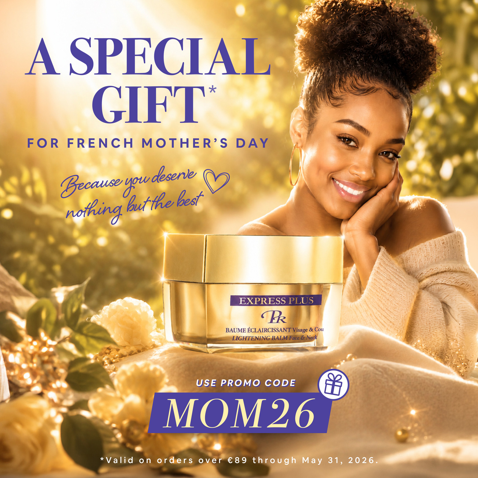 1 Free Express Plus Face & Neck Balm from €89 purchase